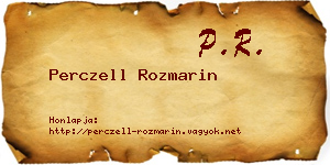 Perczell Rozmarin névjegykártya